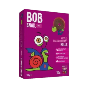 Obuolių – juodųjų serbentų suktinukų rinkinys, be pridėtinio cukraus | Bob Snail (10 x 10 g)