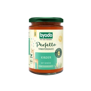 Ekologiškas pomidorų padažas su daržovėmis vaikams, be pridėtinio cukraus | BYODO (340 g)