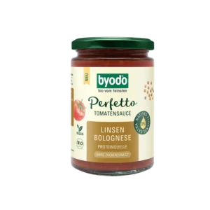 Ekologiškas pomidorų BOLOGNESE padažas su lęšiais, be pridėtinio cukraus | BYODO (340 g)