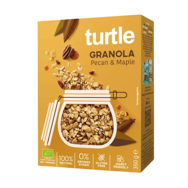 Ekologiška granola su pekano riešutais ir klevų sirupu, be glitimo | Turtle (350 g)