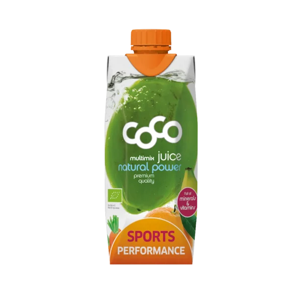 Ekologiškas kokosų vanduo „Sports Performance“ su morkų ir apelsinų sultimis | COCO (500ml)