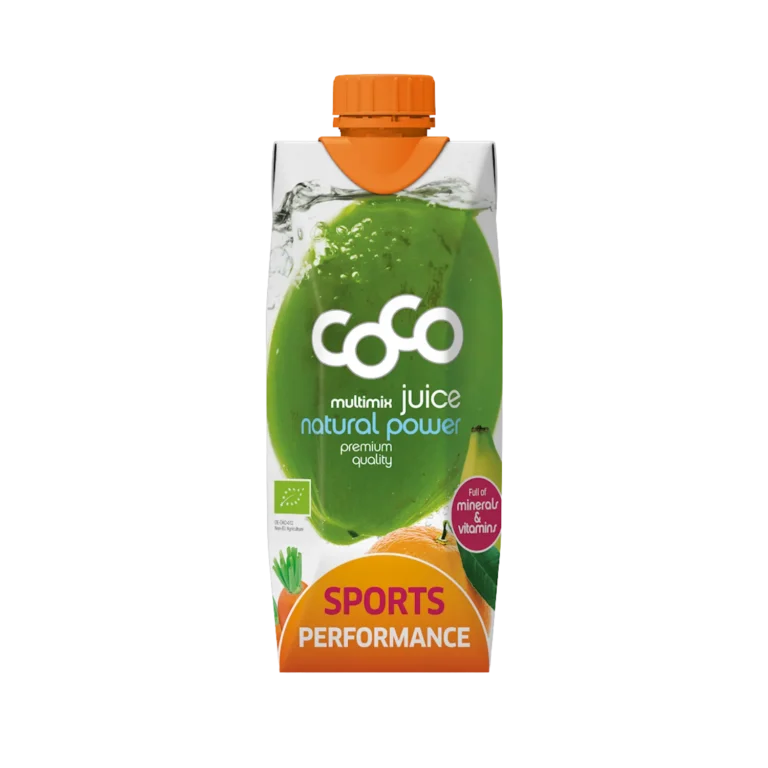 Ekologiškas kokosų vanduo „Sports Performance“ su morkų ir apelsinų sultimis | COCO (500ml)