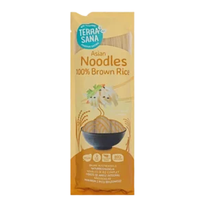 Ekologiški rudųjų ryžių NOODLES makaronai, be glitimo | TERRASANA (250 g)