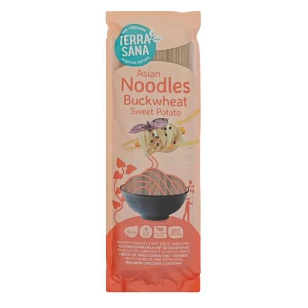Ekologiški grikių NOODLES makaronai, be glitimo | TERRASANA (250 g)