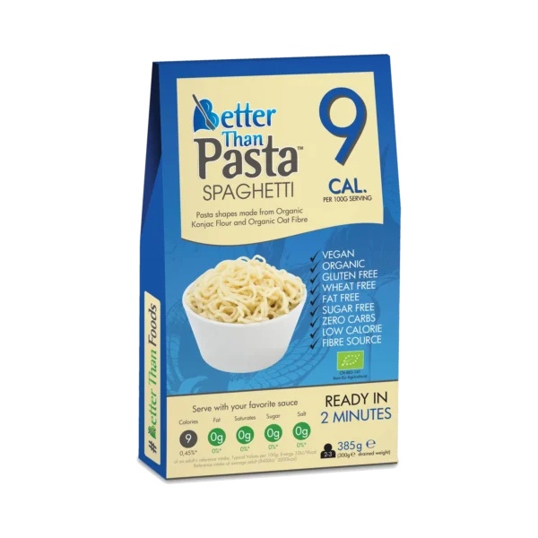 Ekologiški makaronai SPAGHETTI iš Konjaco šaknies, be glitimo | Better Than Foods (385 g)