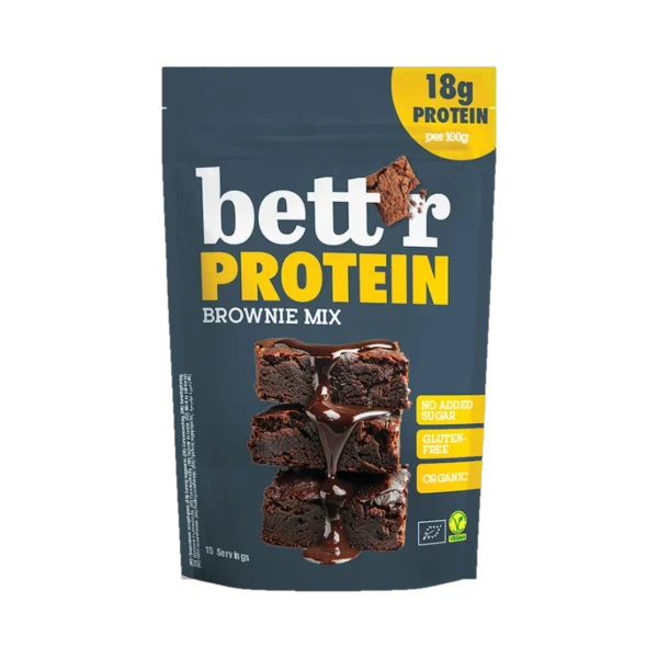 Ekologiškas baltyminis braunio mišinys, su saldikliu | Bett’r (400 g)