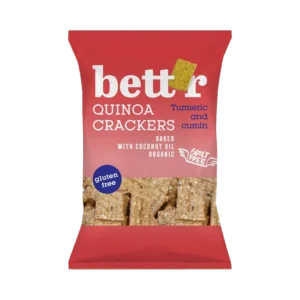 Ekologiški bolivinės balandos krekeriai su ciberžole ir kuminu, be glitimo | bett’r (100 g)