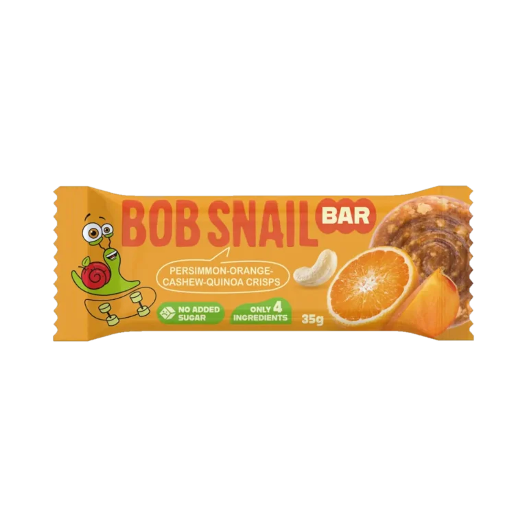 Persimono, apelsino ir anakardžių riešutų batonėlis be pridėtinio cukraus | Bob Snail (35 g)