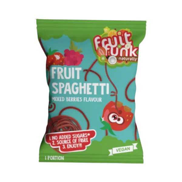 MINI vaisių SPAGHETTI, įvairių uogų skonio | FruitFunk (20 g)