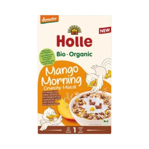 Ekologiška viso grūdo avižiniai dribsniai su mangais | Holle (200 g)