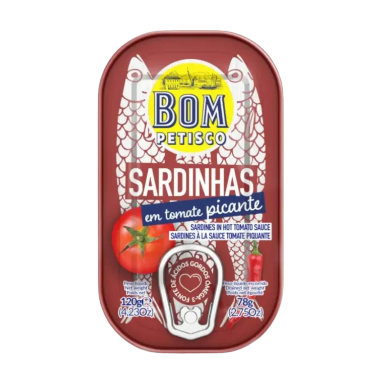 Portugalinės sardinės aštrame pomidorių padaže | BOM PETISCO (120 g)