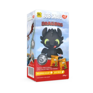 Mangų užkandis su žaisliuku viduje, be pridėtinio cukraus | Bob Snail (20 g)