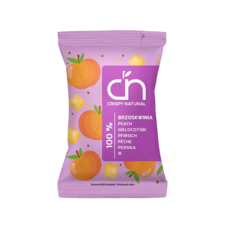 Traškios džiovintų persikų skiltelės | Crispy Natural (12 g)