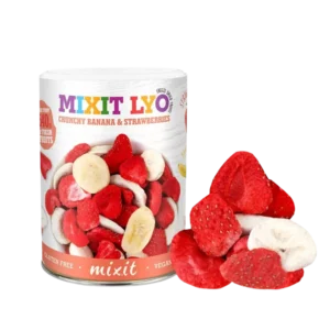 Liofilizuoti bananai ir braškės | Mixit (80 g)