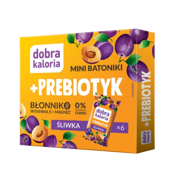 Mini batonėliai „Prebiotikas“ su slyvomis | Dobra Kaloria (102 g)