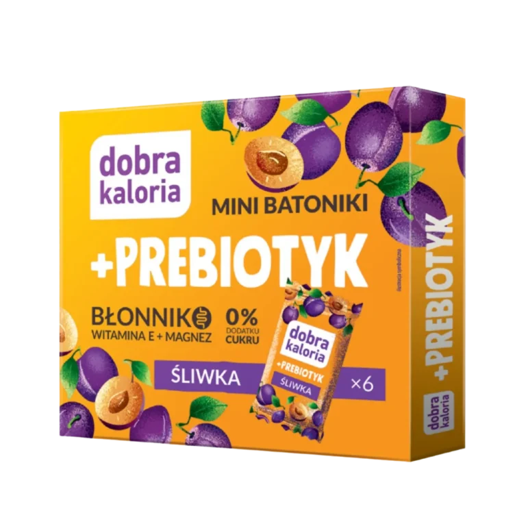 Mini batonėliai „Prebiotikas“ su slyvomis | Dobra Kaloria (102 g)