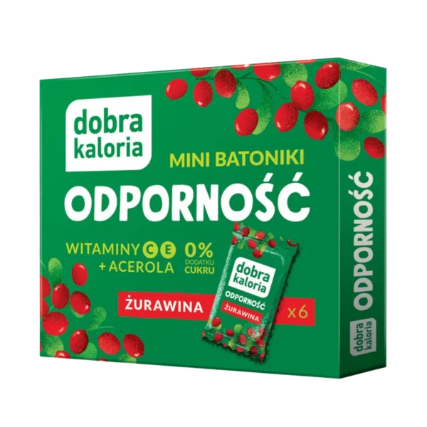 Mini batonėliai „Imunitetui“ spanguolių skonio | Dobra Kaloria (102 g)