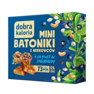 Anakardžių riešutų mini batonėliai „Mėlynių keksiukas“ | Dobra Kaloria (102 g)