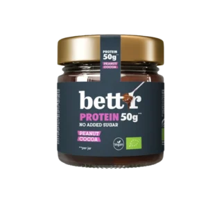 Ekologiškas baltyminis kremas su žemės riešutais, be pridėtinio cukraus | BETT'R (250 g)