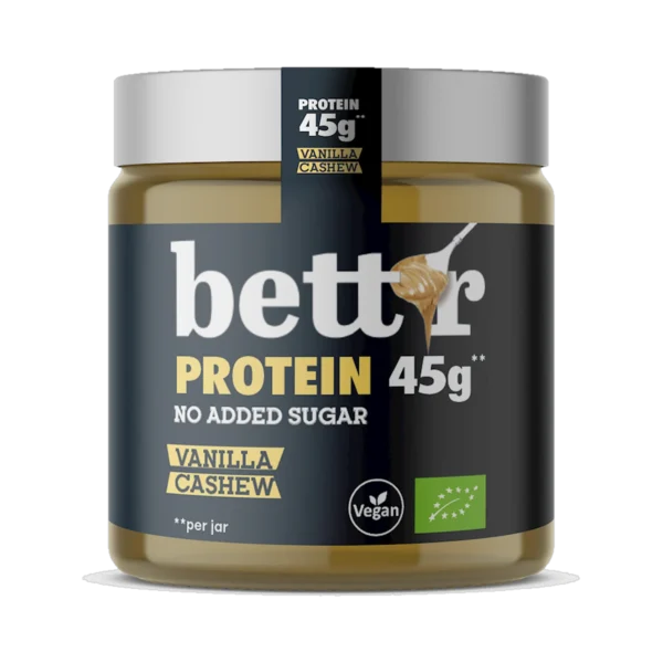 Ekologiškas baltyminis kremas su anakardžiais, su saldikliu, be pridėtinio cukraus | BETT’R (250 g)