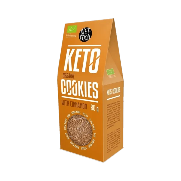 Ekologiški KETO sausainiai su cinamonu, su saldikliu | DIET-FOOD (80 g)