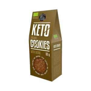 Ekologiški KETO sausainiai su kakava, su saldikliu | DIET-FOOD (80 g)