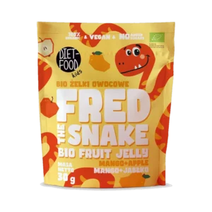 Ekologiškos FRED obuolių ir mango skonio juostelės | DIET-FOOD (30 g)