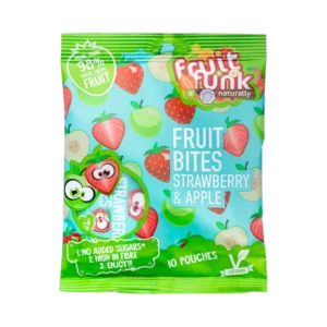 Braškių ir obuolių kąsneliai, be pridėtinio cukraus | FruitFunk (100 g)