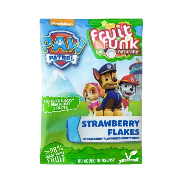 „PAW PATROL“ braškių užkandis, be pridėtinio cukraus | FruitFunk (16 g)