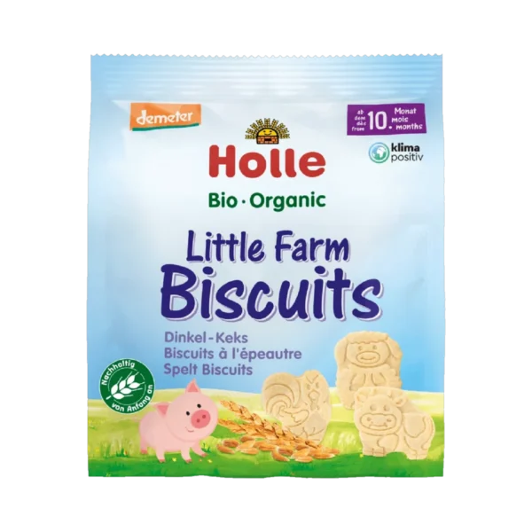 Ekologiški speltos miltų sausainiai vaikams Little Farm | Holle (100 g)