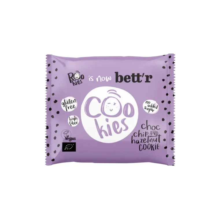 Ekologiškas sausainis su šokoladu ir lazdyno riešutais, be glitimo | Bett'r (40 g)