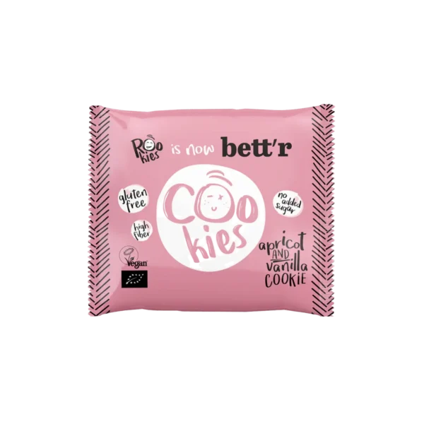 Ekologiškas abrikosų ir vanilės sausainis, be glitimo | Bett'r (40 g)