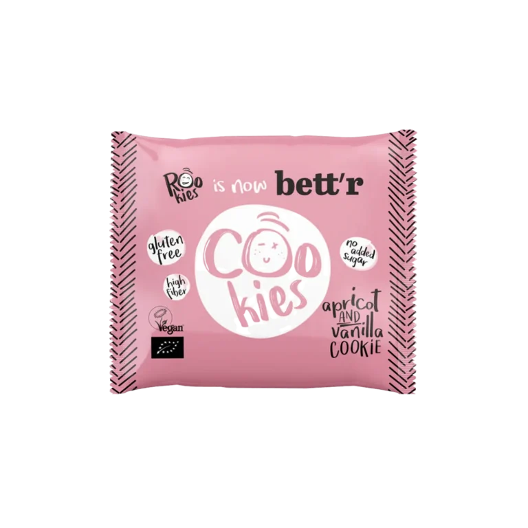 Ekologiškas abrikosų ir vanilės sausainis, be glitimo | Bett'r (40 g)