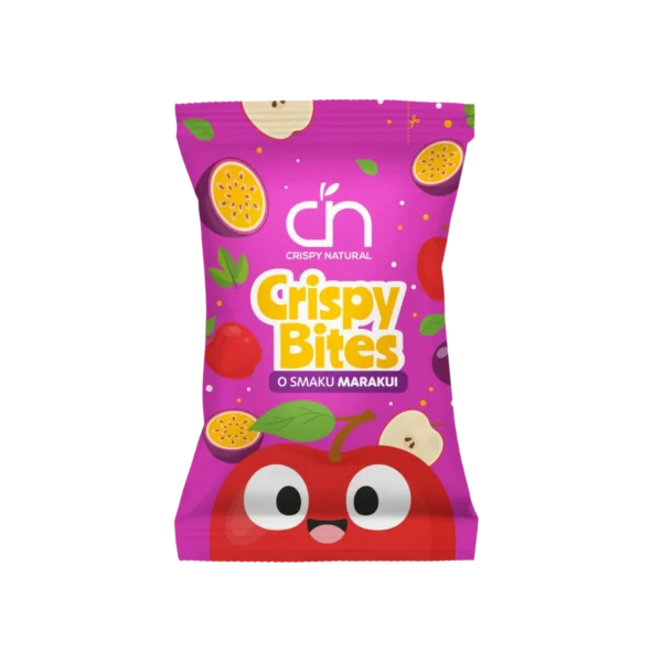 Traškūs džiovinti obuoliai su pasiflorų skoniu | Crispy Natural (14 g)