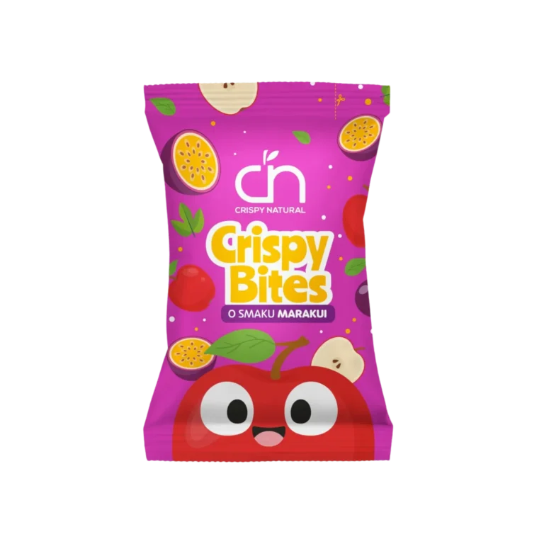 Traškūs džiovinti obuoliai su pasiflorų skoniu | Crispy Natural (14 g)