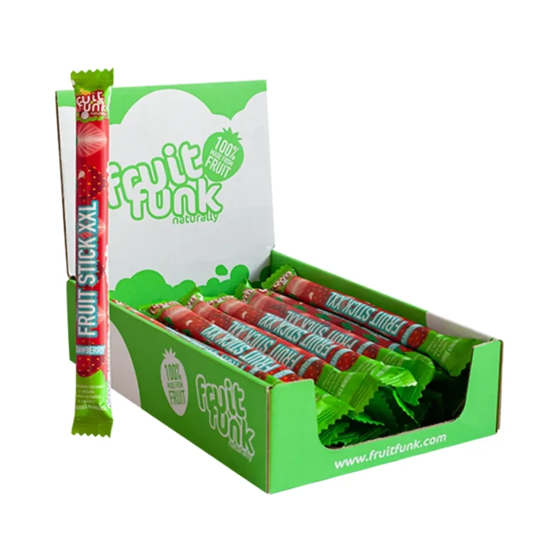 MEGA braškių skonio lazdelių rinkinys, be pridėtinio cukraus | FruitFunk (24 x 20 g)