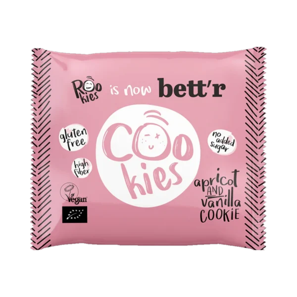 Ekologiškas abrikosų ir vanilės sausainis, be glitimo | Bett’r (40 g)