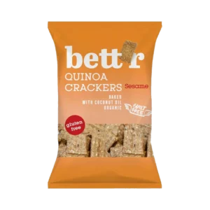 Ekologiški bolivinės balandos krekeriai su sezamu, be glitimo | bett’r (100 g)