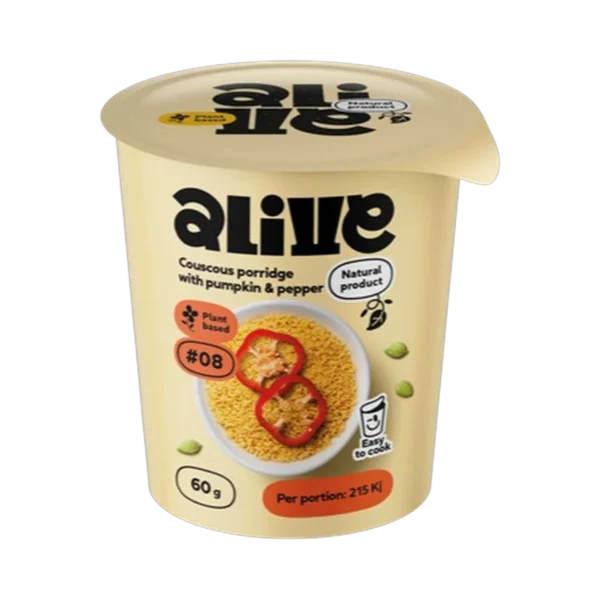 Greitai paruošiama kuskuso košė su moliūgais ir saldžiosiomis paprikomis | Alive (60 g)
