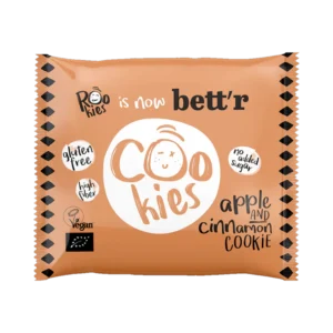 Ekologiškas obuolių ir cinamono sausainis, be glitimo | Bett'r (40 g)