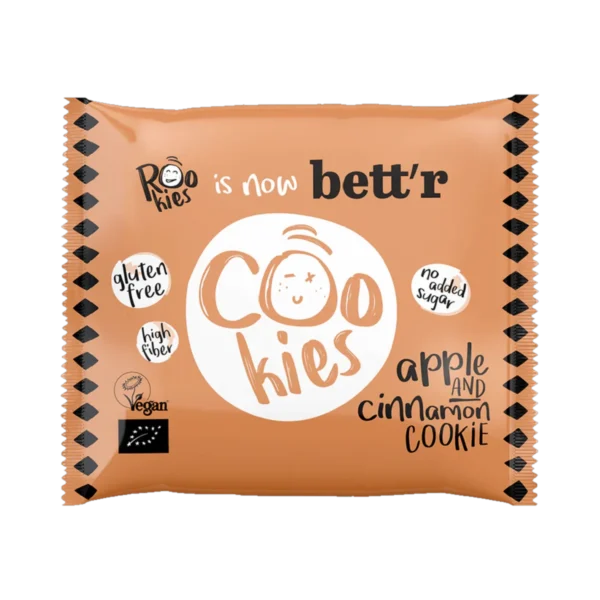 Ekologiškas obuolių ir cinamono sausainis, be glitimo | Bett'r (40 g)