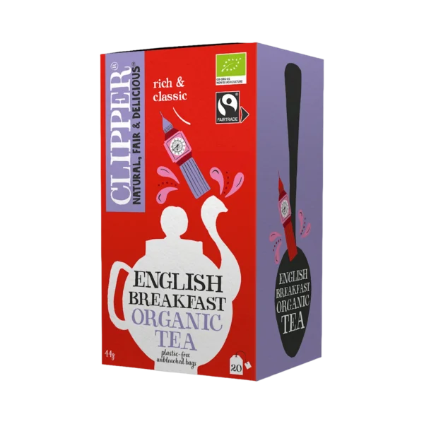 Ekologiška juodoji arbata English Breakfast | Clipper (20 x 2,2 g) 44 g