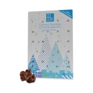 Ekologiškas Advento kalendorius su kokosų šokoladu ir saldikliu | Cocoa (180 g)