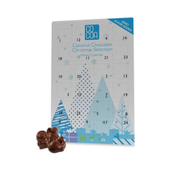 Ekologiškas Advento kalendorius su kokosų šokoladu ir saldikliu | Cocoa (180 g)