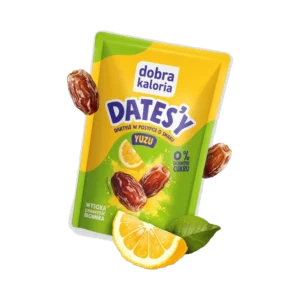 Datulės su yuzu skonio pabarstu, be pridėtinio cukraus | Dobra Kaloria (100 g)