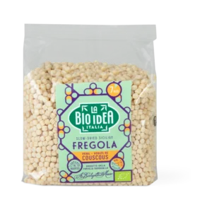 Ekologiški kietųjų kviečių makaronai FREGOLA (perliniai kuskusai) | La BIO IDEA (400 g)