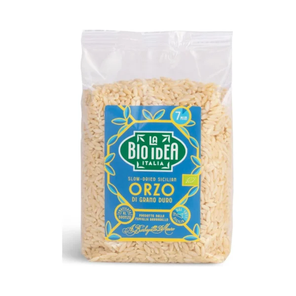 Ekologiški kietųjų kviečių makaronai ORZO (risoni) | La BIO IDEA (400 g)