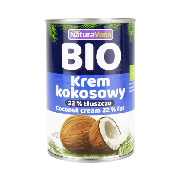 Ekologiškas kokosų kremas, 22 % riebumo | Naturavena (400 ml)